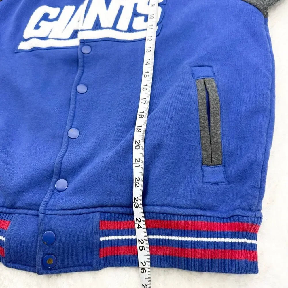Mitchell & Ness Vintage Throwback Snap Down Fleece Lined Varsity Style Jacket -